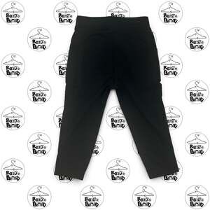 Pop Fit 2XL Black High Waisted Pocket Capri Leggings Mesh Athletic Yoga Stretch